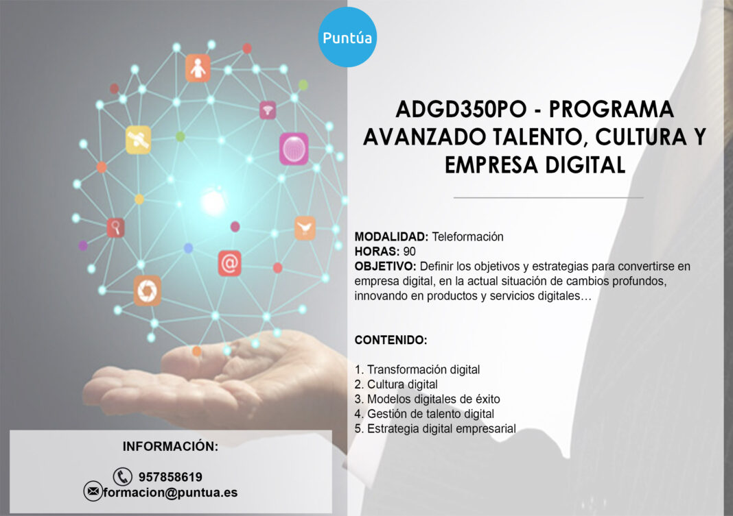 Información curso: Programa avanzado talento, cultura y empresa digital