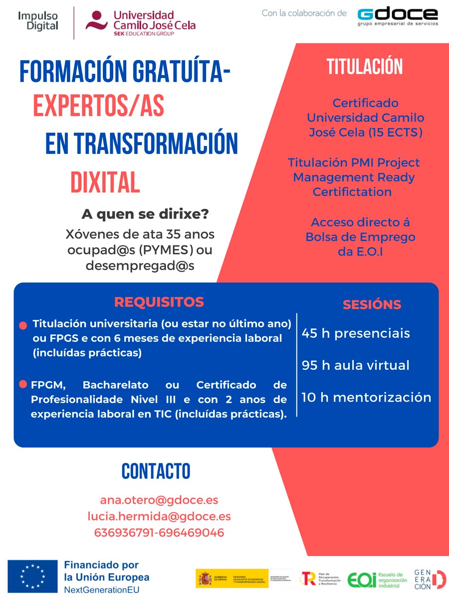 Formación gratuita: expertos en transformación dixital