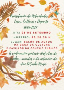 Cartel de presentación das Actividades de Inverno 2026-2027